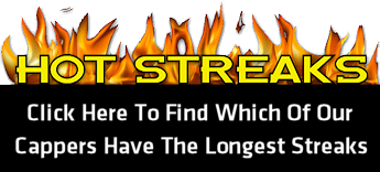 Handicappers Hot Streaks leaderboard at Winning Cappers